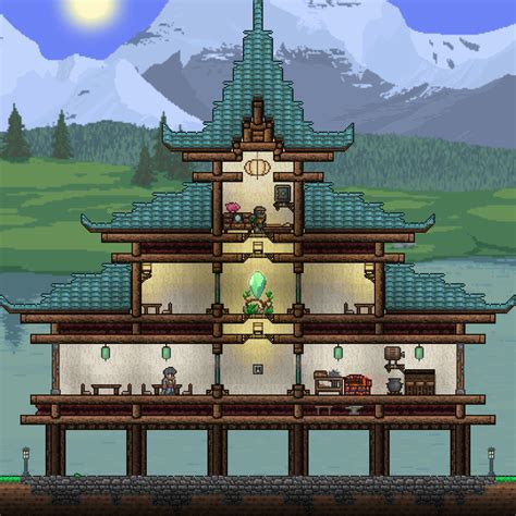 japanese style terraria house build.